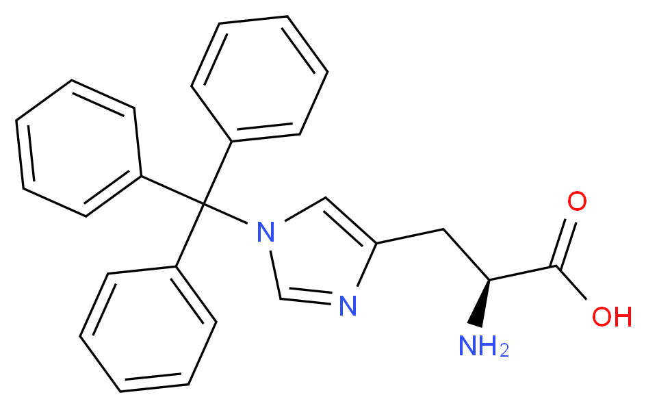 N(im)-(三苯甲基)-L-组氨酸_分子结构_CAS_35146-32-8)