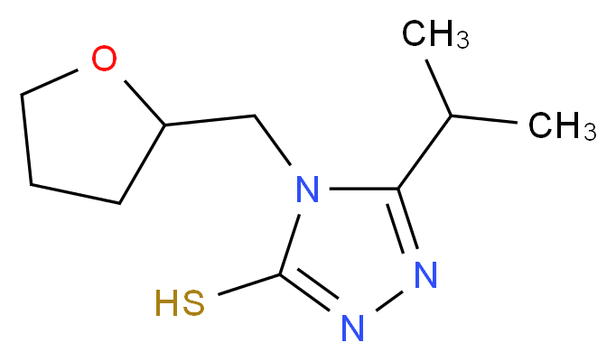5-Isopropyl-4-(tetrahydrofuran-2-ylmethyl)-4H-1,2,4-triazole-3-thiol_分子结构_CAS_)