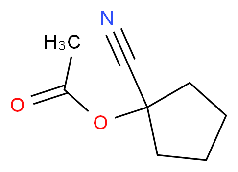 1-cyanocyclopentyl acetate_分子结构_CAS_73825-69-1