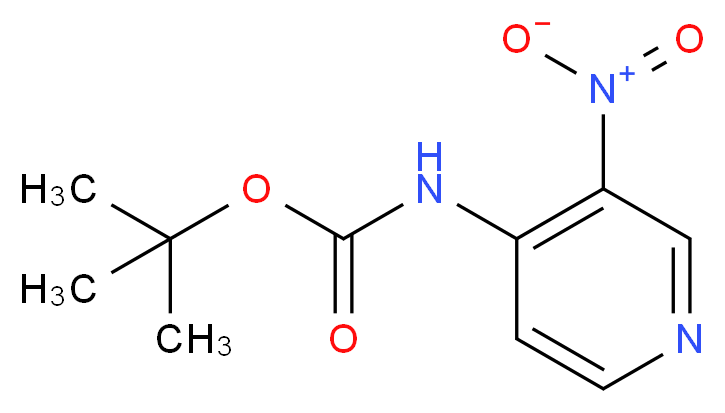 tert-butyl N-(3-nitropyridin-4-yl)carbamate_分子结构_CAS_623562-22-1