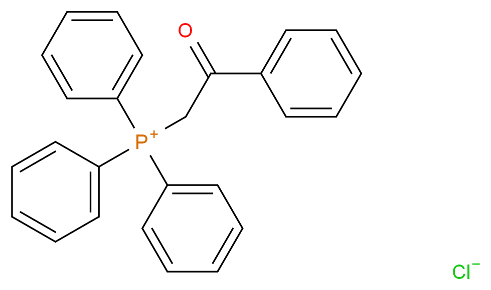 (2-oxo-2-phenylethyl)triphenylphosphanium chloride_分子结构_CAS_1678-18-8