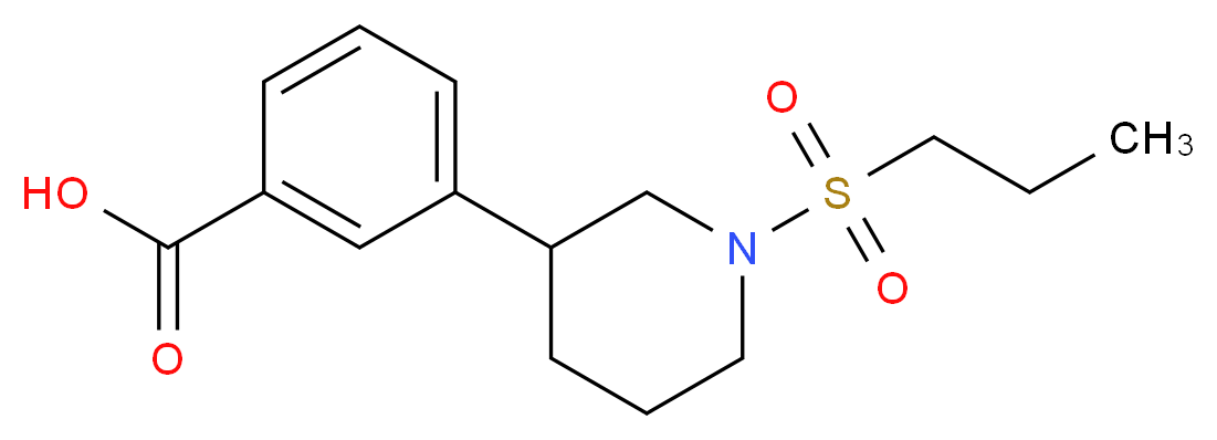 3-[1-(propylsulfonyl)piperidin-3-yl]benzoic acid_分子结构_CAS_)