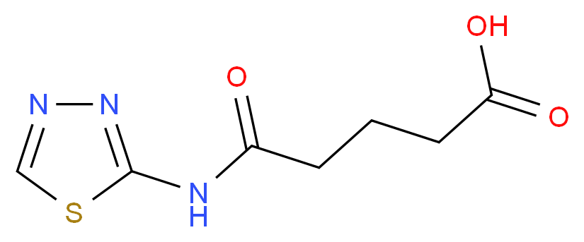 4-([1,3,4]Thiadiazol-2-ylcarbamoyl)-butyric acid_分子结构_CAS_382597-97-9)