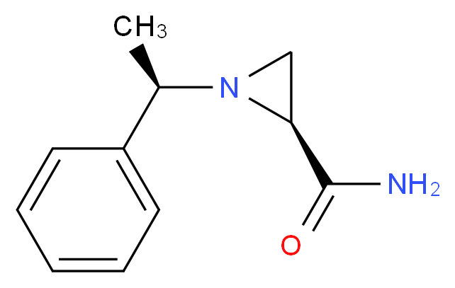 (2S)-1-[(1R)-1-phenylethyl]aziridine-2-carboxamide_分子结构_CAS_75985-51-2