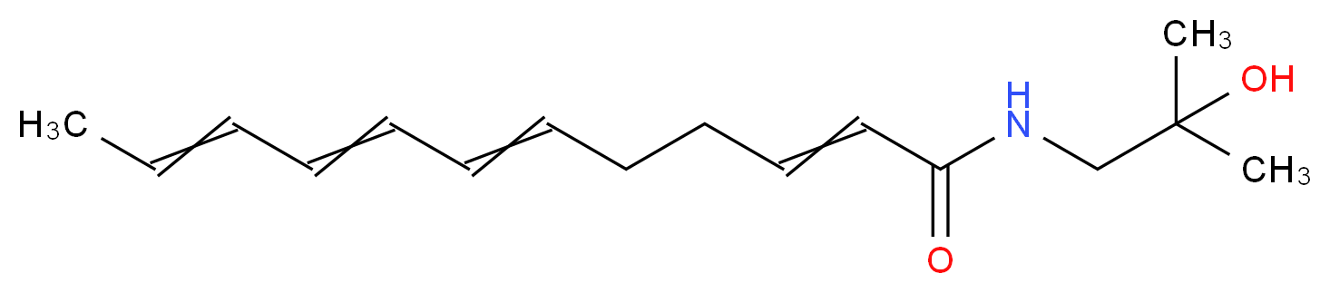 N-(2-hydroxy-2-methylpropyl)dodeca-2,6,8,10-tetraenamide_分子结构_CAS_83883-10-7