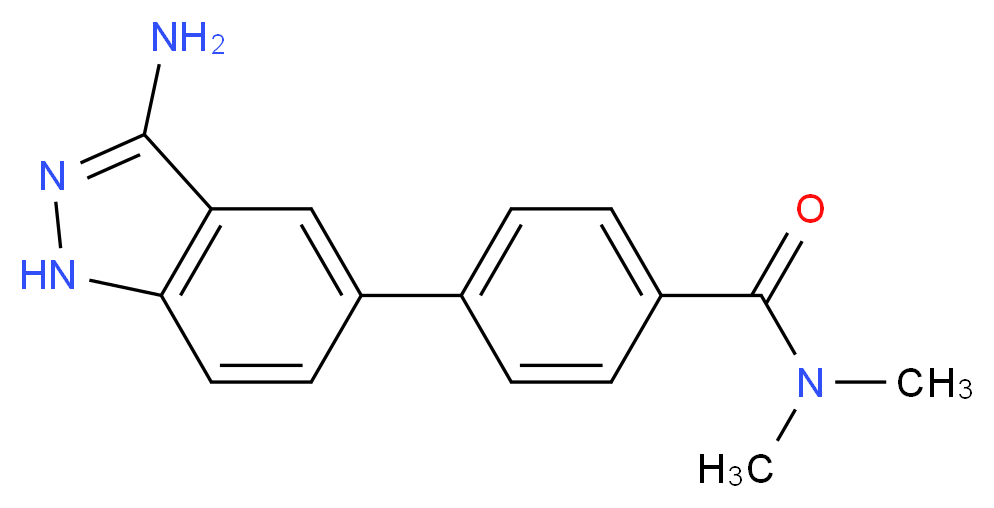 4-(3-amino-1H-indazol-5-yl)-N,N-dimethylbenzamide_分子结构_CAS_)