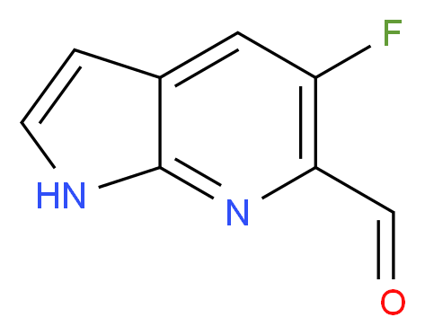 5-Fluoro-1H-pyrrolo[2,3-b]pyridine-6-carbaldehyde_分子结构_CAS_)