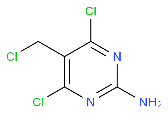 4,6-dichloro-5-(chloromethyl)pyrimidin-2-amine_分子结构_CAS_850554-82-4