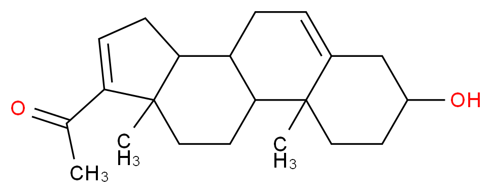 1-{5-hydroxy-2,15-dimethyltetracyclo[8.7.0.0^{2,7}.0^{11,15}]heptadeca-7,13-dien-14-yl}ethan-1-one_分子结构_CAS_1162-53-4