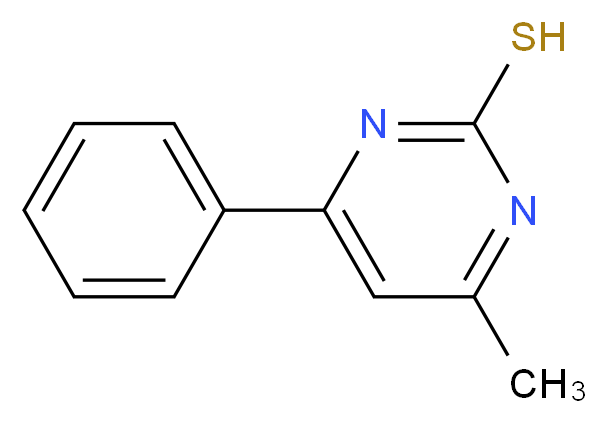 4-methyl-6-phenylpyrimidine-2-thiol_分子结构_CAS_27955-44-8