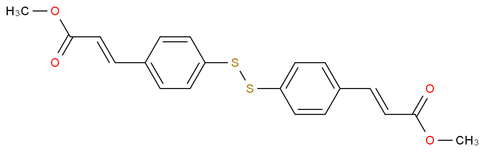 methyl (2E)-3-[4-({4-[(1E)-3-methoxy-3-oxoprop-1-en-1-yl]phenyl}disulfanyl)phenyl]prop-2-enoate_分子结构_CAS_94549-87-8