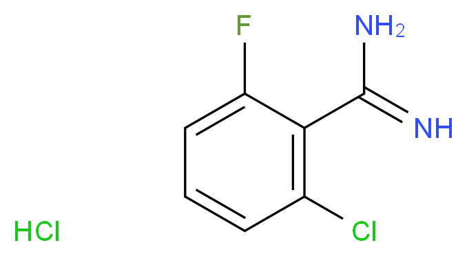 2-chloro-6-fluorobenzene-1-carboximidamide hydrochloride_分子结构_CAS_1170884-07-7