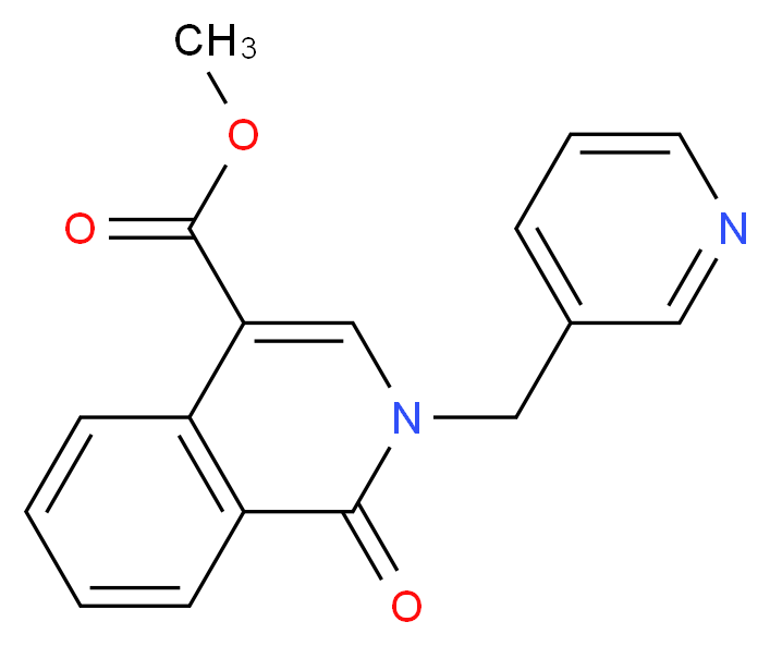 Methyl 1-oxo-2-(3-pyridinylmethyl)-1,2-dihydro-4-isoquinolinecarboxylate_分子结构_CAS_)