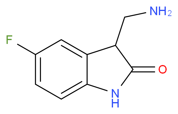 3-(aminomethyl)-5-fluoro-1,3-dihydro-2H-indol-2-one_分子结构_CAS_518066-41-6)