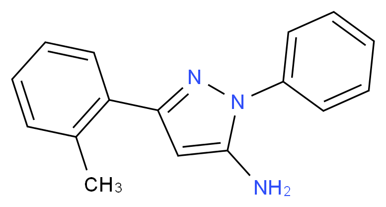 3-(2-methylphenyl)-1-phenyl-1H-pyrazol-5-amine_分子结构_CAS_618092-66-3)