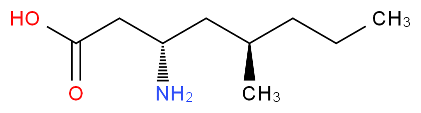 (3S,5R)-3-amino-5-methyloctanoic acid_分子结构_CAS_610300-07-7