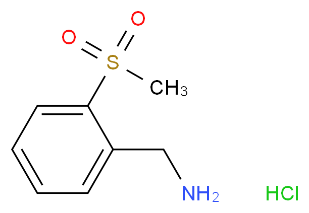 (2-methanesulfonylphenyl)methanamine hydrochloride_分子结构_CAS_342816-14-2