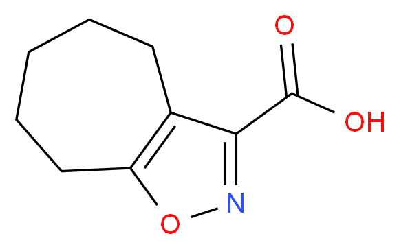 4H,5H,6H,7H,8H-cyclohepta[d][1,2]oxazole-3-carboxylic acid_分子结构_CAS_33230-32-9