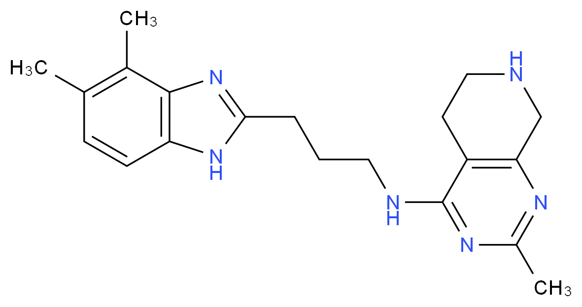 N-[3-(4,5-dimethyl-1H-benzimidazol-2-yl)propyl]-2-methyl-5,6,7,8-tetrahydropyrido[3,4-d]pyrimidin-4-amine_分子结构_CAS_)
