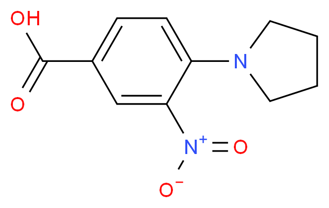 3-Nitro-4-pyrrolidin-1-ylbenzoic acid_分子结构_CAS_40832-81-3)