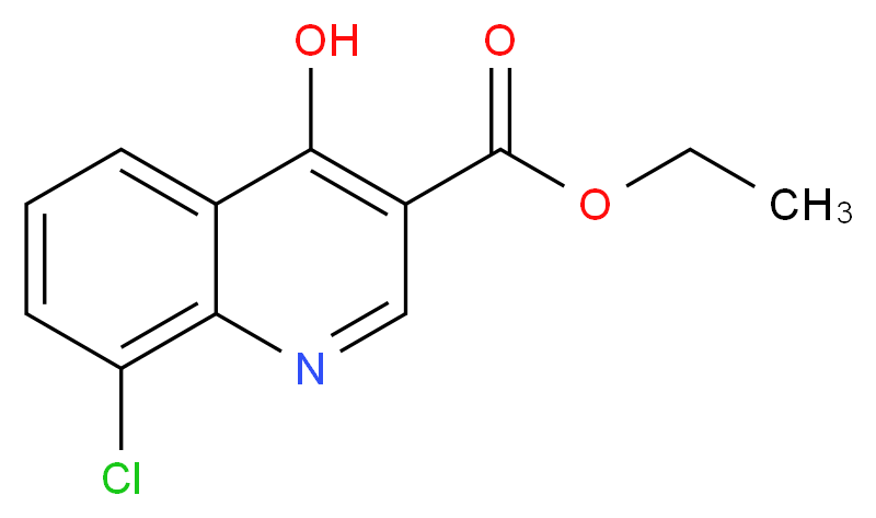 ethyl 8-chloro-4-hydroxyquinoline-3-carboxylate_分子结构_CAS_)