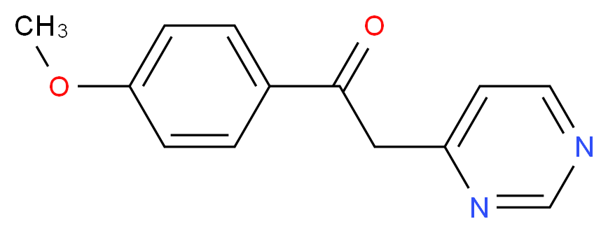 1-(4-Methoxyphenyl)-2-pyrimidin-4-ylethanone_分子结构_CAS_36827-95-9)