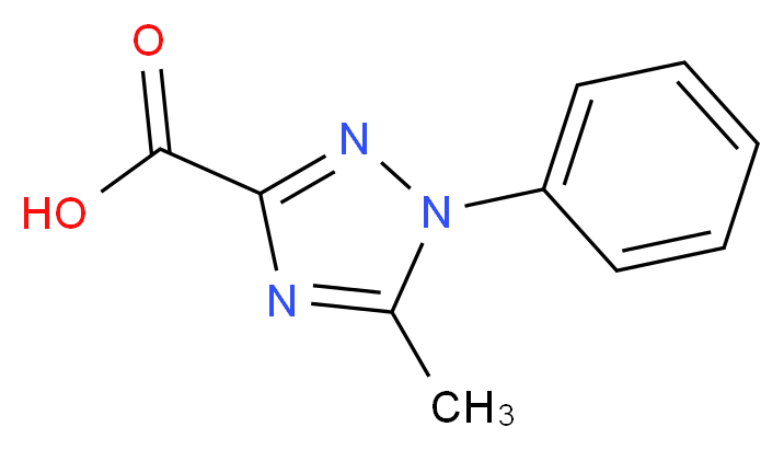 5-methyl-1-phenyl-1H-1,2,4-triazole-3-carboxylic acid_分子结构_CAS_1016-57-5