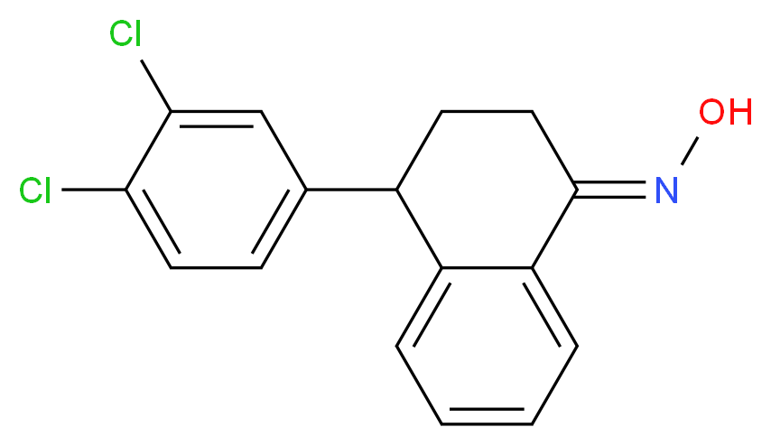 4-(3',4'-Dichlorophenyl)-3,4-dihydro-2H-naphthalen-1-one Oxime_分子结构_CAS_152642-35-8)