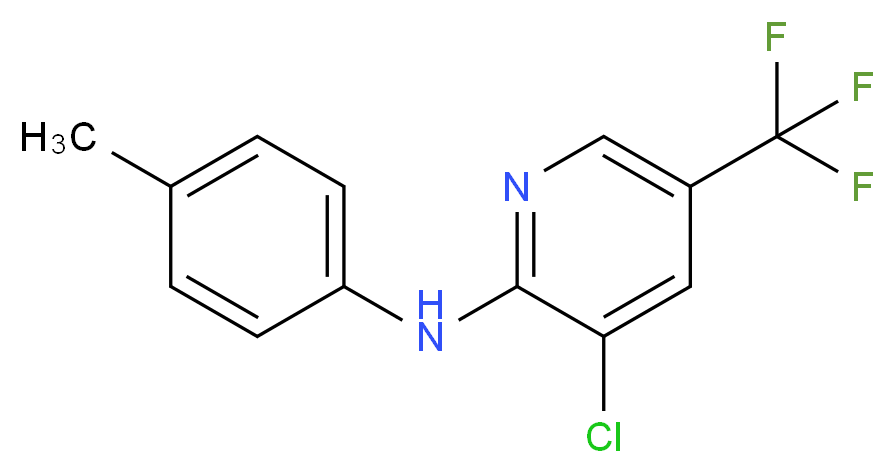 3-Chloro-N-(4-methylphenyl)-5-(trifluoromethyl)-2-pyridinamine_分子结构_CAS_)