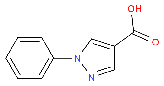 1-苯基-1H-吡唑-4-羧酸_分子结构_CAS_1134-50-5)