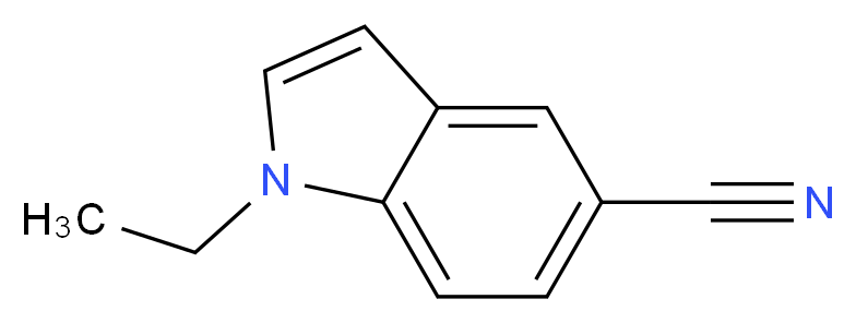 1-Ethyl-1H-indole-5-carbonitrile_分子结构_CAS_83783-28-2)