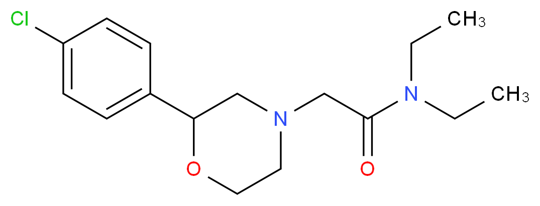 2-[2-(4-chlorophenyl)morpholin-4-yl]-N,N-diethylacetamide_分子结构_CAS_)