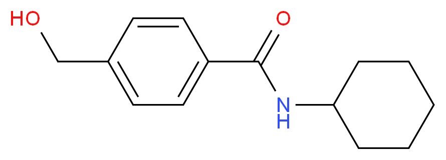 N-cyclohexyl-4-(hydroxymethyl)benzamide_分子结构_CAS_33739-91-2