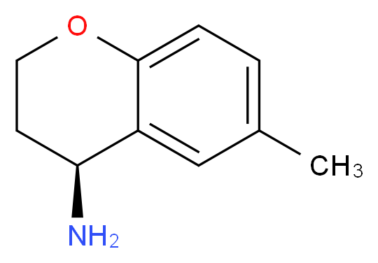 (4S)-6-methyl-3,4-dihydro-2H-1-benzopyran-4-amine_分子结构_CAS_1018978-88-5