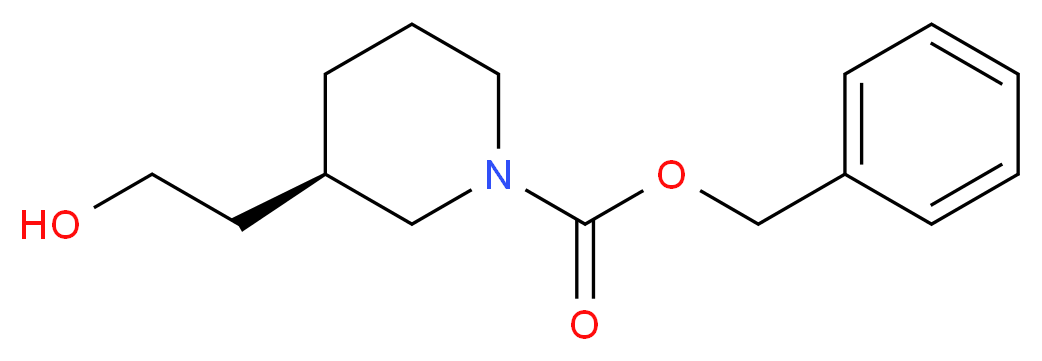 benzyl (3R)-3-(2-hydroxyethyl)piperidine-1-carboxylate_分子结构_CAS_115909-93-8