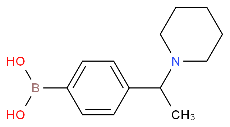 [4-(1-piperidin-1-ylethyl)phenyl]boronic acid_分子结构_CAS_1287753-40-5)