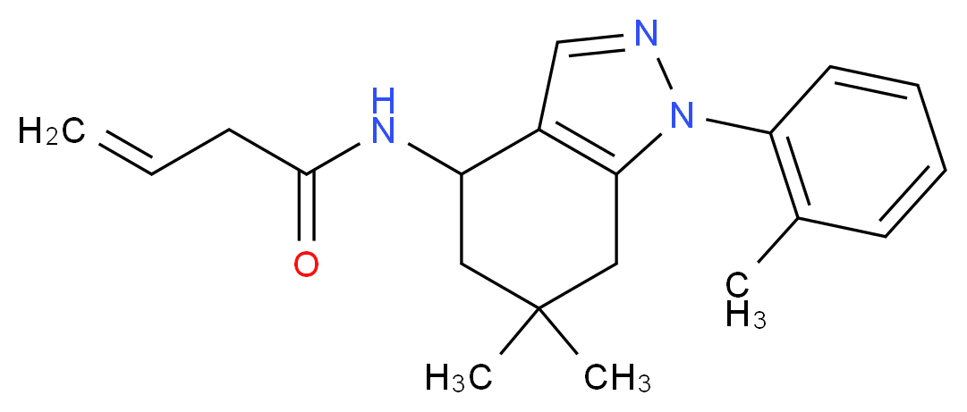 N-[6,6-dimethyl-1-(2-methylphenyl)-4,5,6,7-tetrahydro-1H-indazol-4-yl]-3-butenamide_分子结构_CAS_)