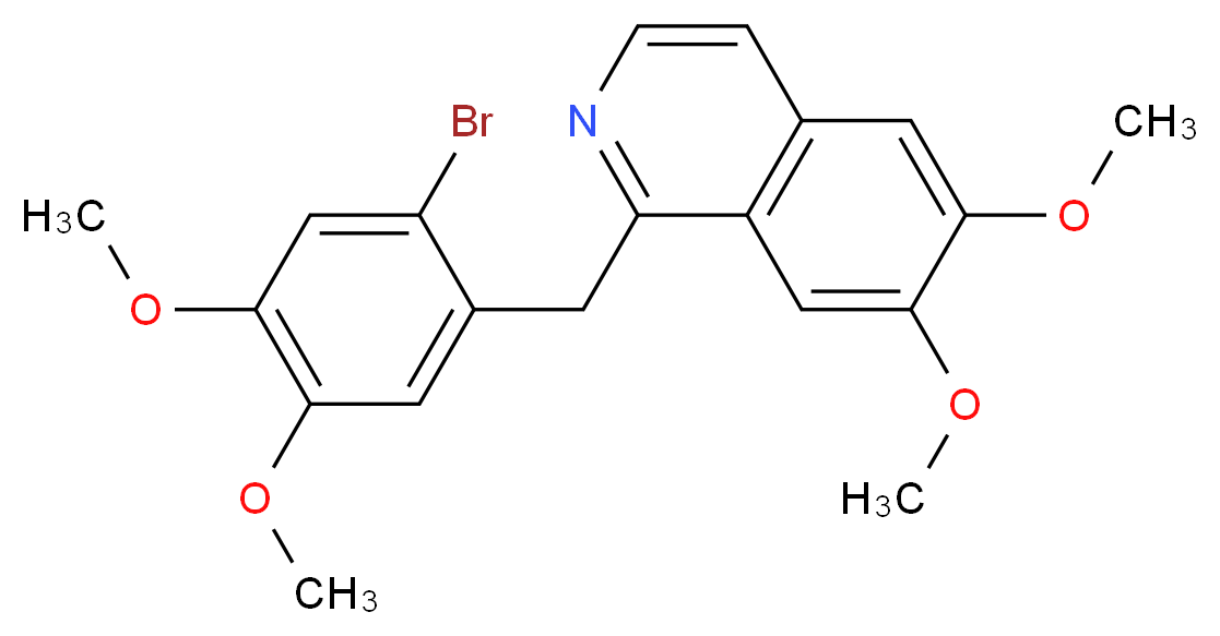 1-[(2-bromo-4,5-dimethoxyphenyl)methyl]-6,7-dimethoxyisoquinoline_分子结构_CAS_51449-10-6