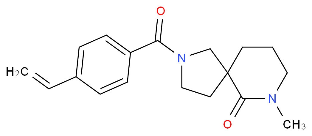 7-methyl-2-(4-vinylbenzoyl)-2,7-diazaspiro[4.5]decan-6-one_分子结构_CAS_)