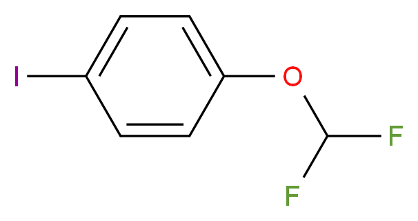 1-(difluoromethoxy)-4-iodobenzene_分子结构_CAS_128140-82-9