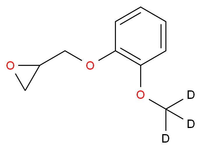 2-[2-(<sup>2</sup>H<sub>3</sub>)methoxyphenoxymethyl]oxirane_分子结构_CAS_1054624-90-6