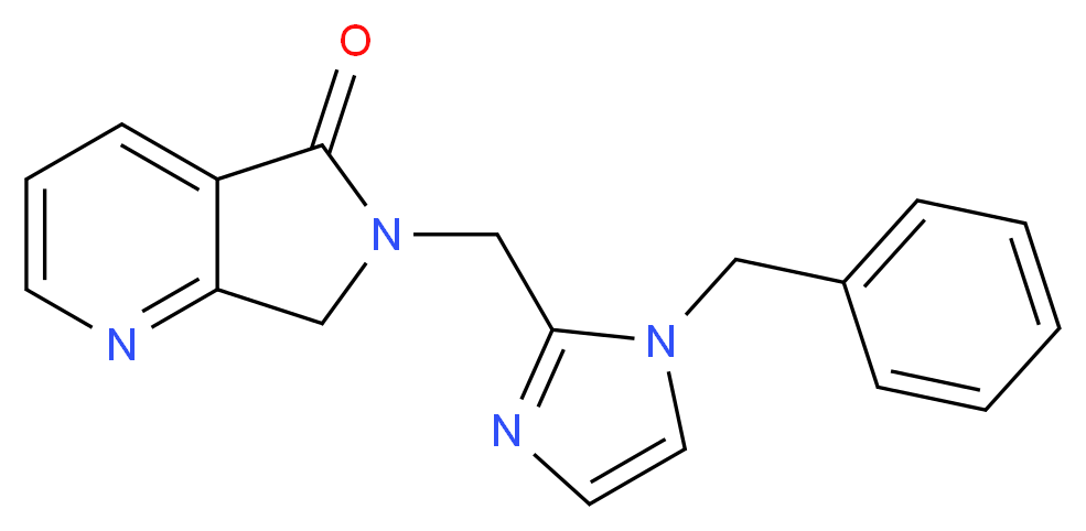 6-[(1-benzyl-1H-imidazol-2-yl)methyl]-6,7-dihydro-5H-pyrrolo[3,4-b]pyridin-5-one_分子结构_CAS_)