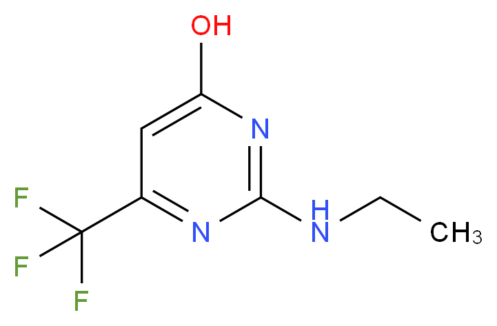 2-(Ethylamino)-6-(trifluoromethyl)-4-pyrimidinol_分子结构_CAS_338792-66-8)