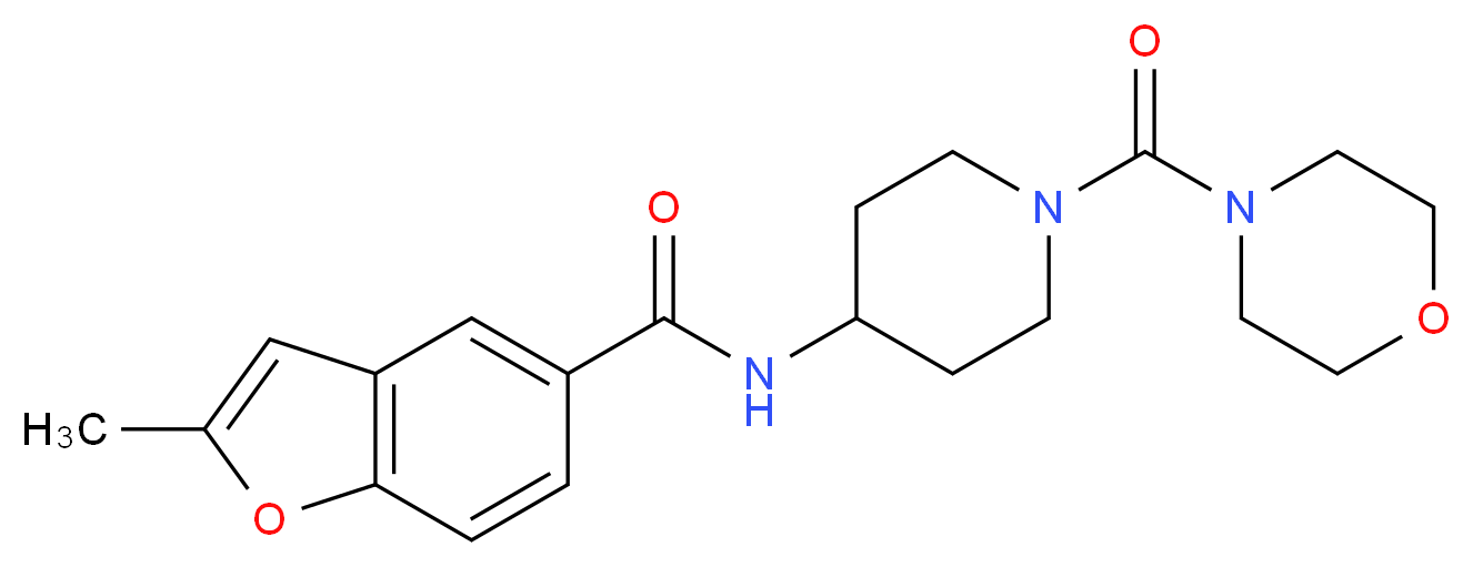 2-methyl-N-[1-(4-morpholinylcarbonyl)-4-piperidinyl]-1-benzofuran-5-carboxamide_分子结构_CAS_)
