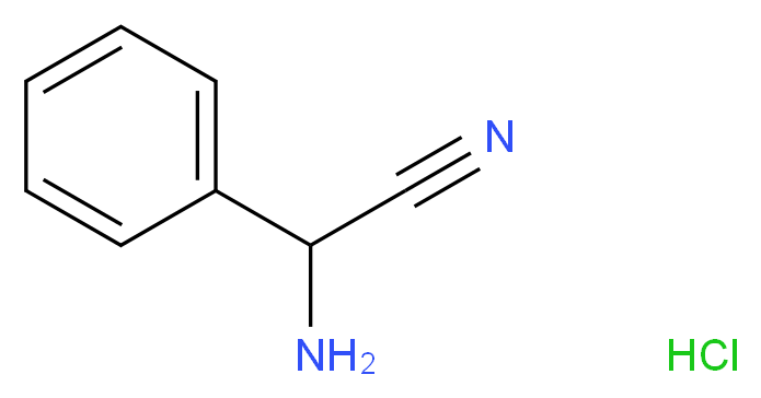 2-amino-2-phenylacetonitrile hydrochloride_分子结构_CAS_53941-45-0