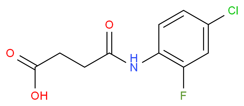 4-[(4-Chloro-2-fluorophenyl)amino]-4-oxobutanoic acid_分子结构_CAS_904810-52-2)