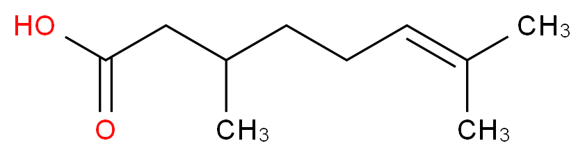 3,7-dimethyloct-6-enoic acid_分子结构_CAS_502-47-6