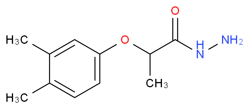 2-(3,4-Dimethylphenoxy)propanohydrazide_分子结构_CAS_438613-32-2)