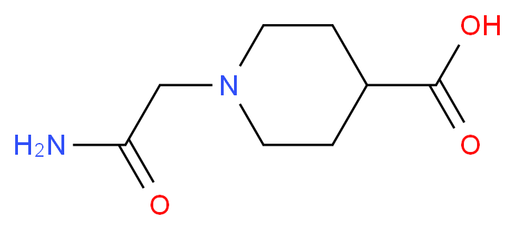 1-(carbamoylmethyl)piperidine-4-carboxylic acid_分子结构_CAS_1155502-40-1