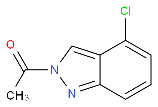 2-Acetyl-4-chloro-2H-indazole_分子结构_CAS_)